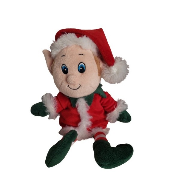 Curto Toy Christmas Elf Plush Stuffed Holiday Figure Blue Eyes Plushie - Picture 1 of 2